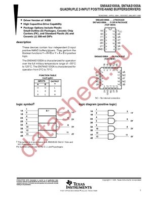 SN74AS1000ANSR datasheet  